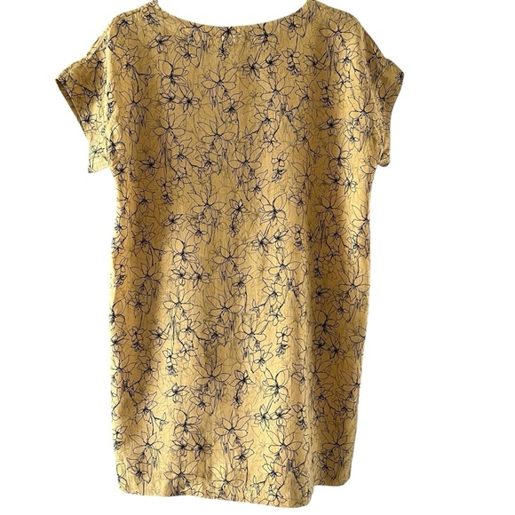 Cut Loose linen floral print shift dress in mustard size XS excellent condition - Picture 4 of 11